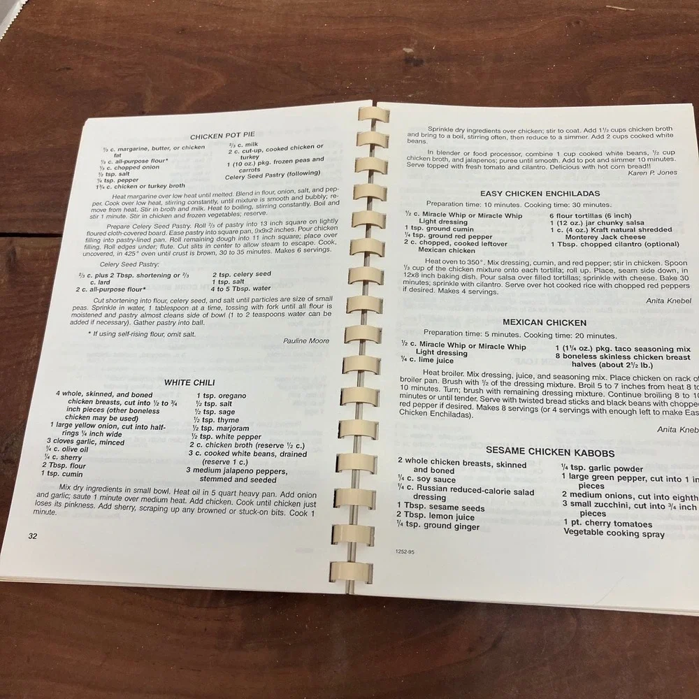 Cookbook The Best of Yesterday and Today Sperry Oklahoma UPC 1995 Spiral Bound
